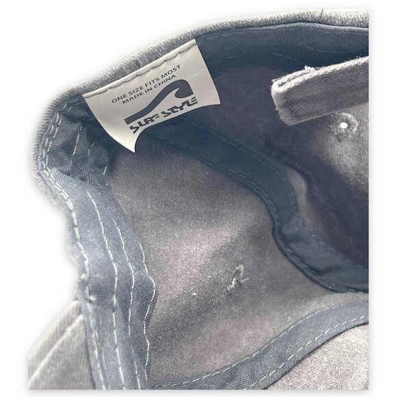 Treasure Island Florida Logo Gray Surf-Style Strapback Cap Hat - Picture 7 of 7